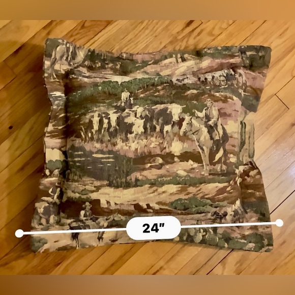 Beautiful Western Cattle Drive Pillow - Picture 3 of 8